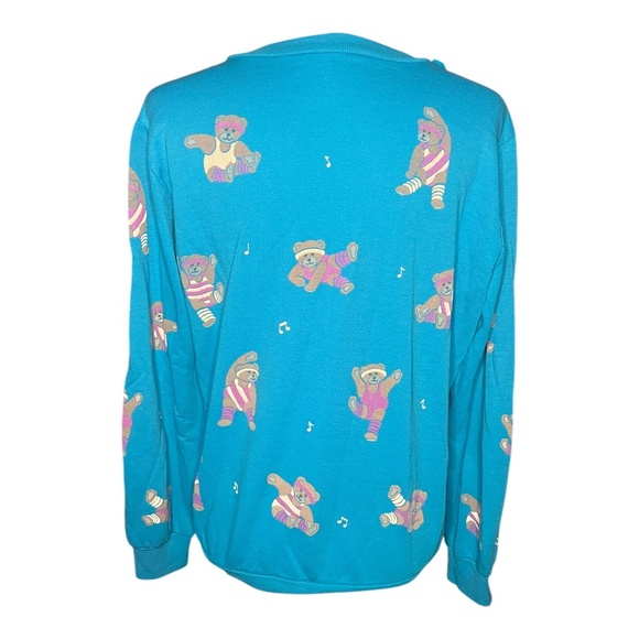 Vintage Exercising Teddy Bear AOP Crewneck 80's - Picture 2 of 5